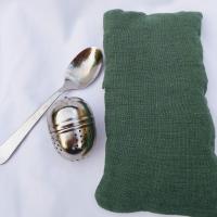 Bouillotte seche ecru turquoise boule a the